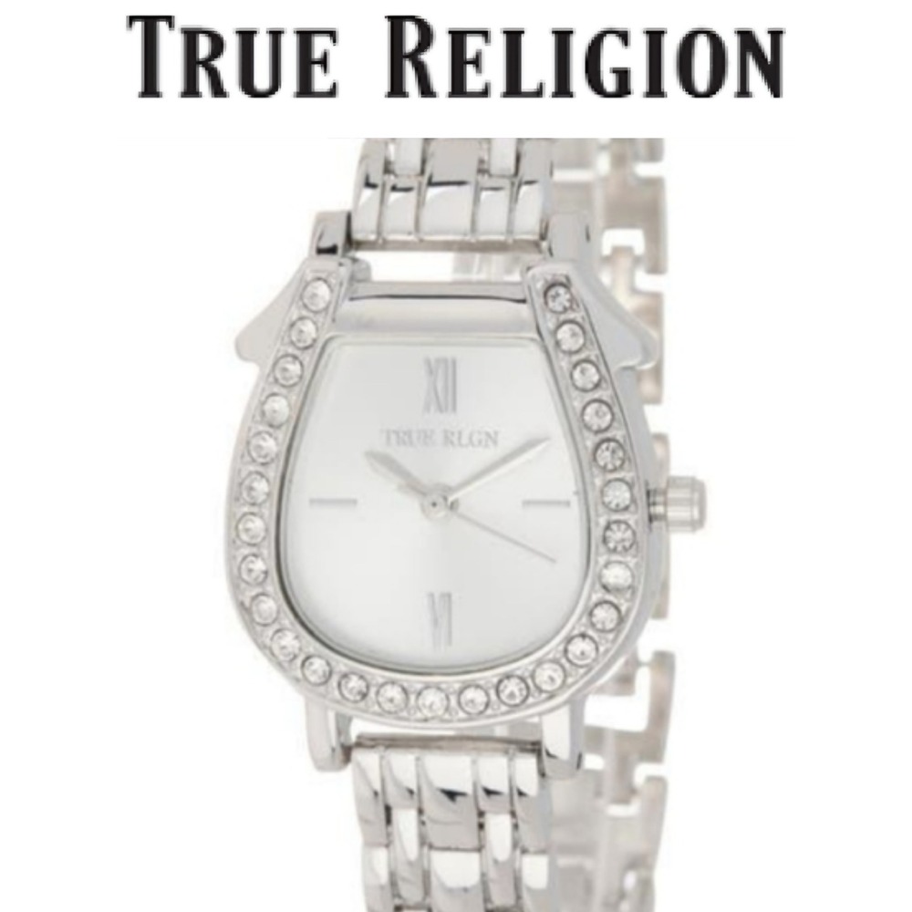 True Religion Horseshoe Case Bracelet Watch- Silver